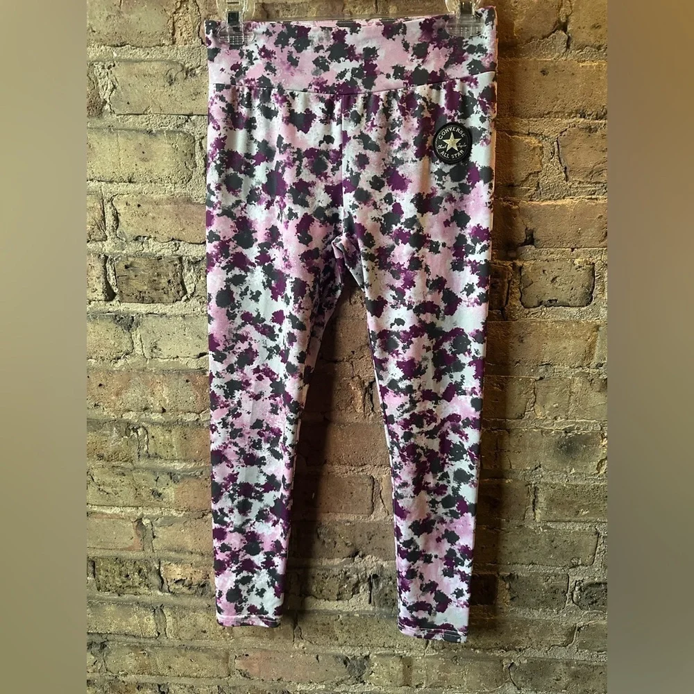 Converse Kids Leggings in Pink and Black Floral